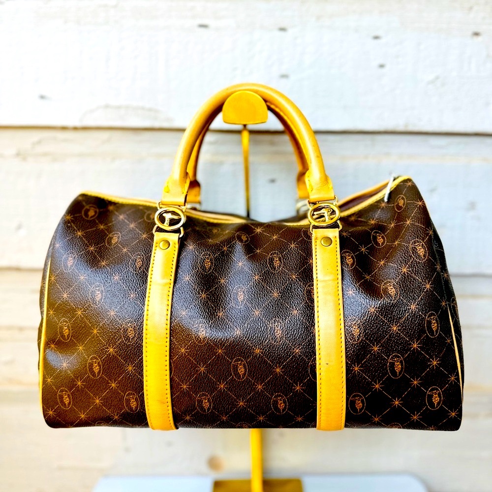 TRUSSARDI signature Nappa leather boston bag